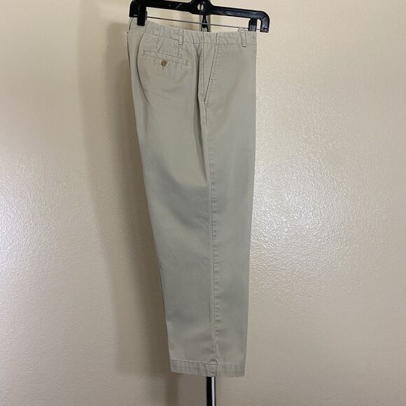 Lands End Womens 10 Mid Rise Straight Leg Khaki Pants - Picture 4 of 16